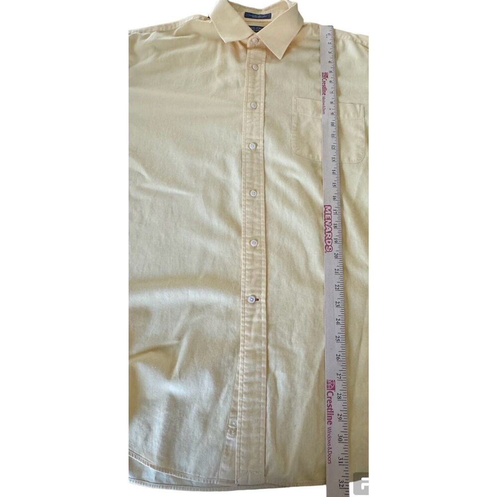 Daniel Cremieux Classic Fit Button Up Shirt XL Long Sleeve Italian Cotton Yellow - Picture 6 of 6